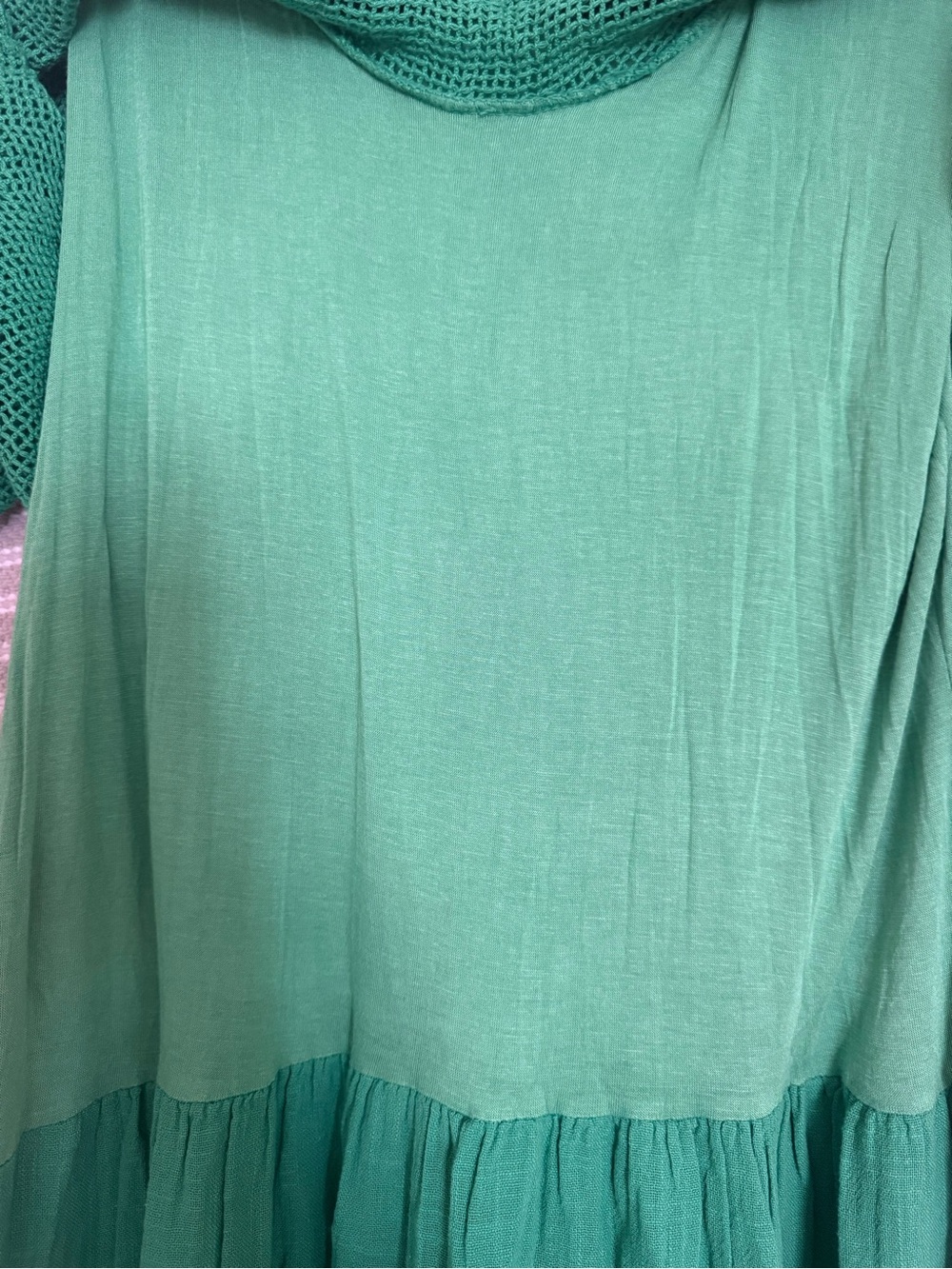 Tempo Paris Green Layered Midi Dress - Picture 2 of 3
